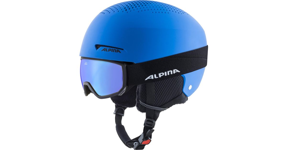 Casque De Ski Enfant ALPINA ZUPO - Coque Rigide - Finition Mate - Avec Lunettes SCARABEO JR - 51-55 Cm - Rose Mat