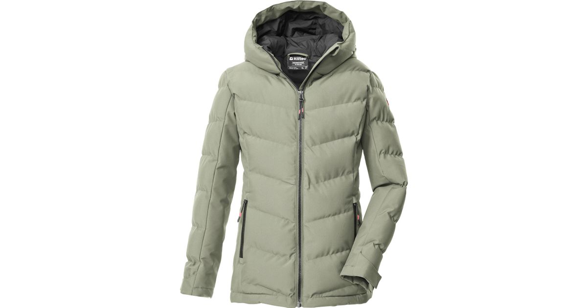 killtec meisjes Gewatteerd jack/functionele jas in donslook met capuchon KOW 220 GRLS QLTD JCKT, schwarz, 128, 43506-000