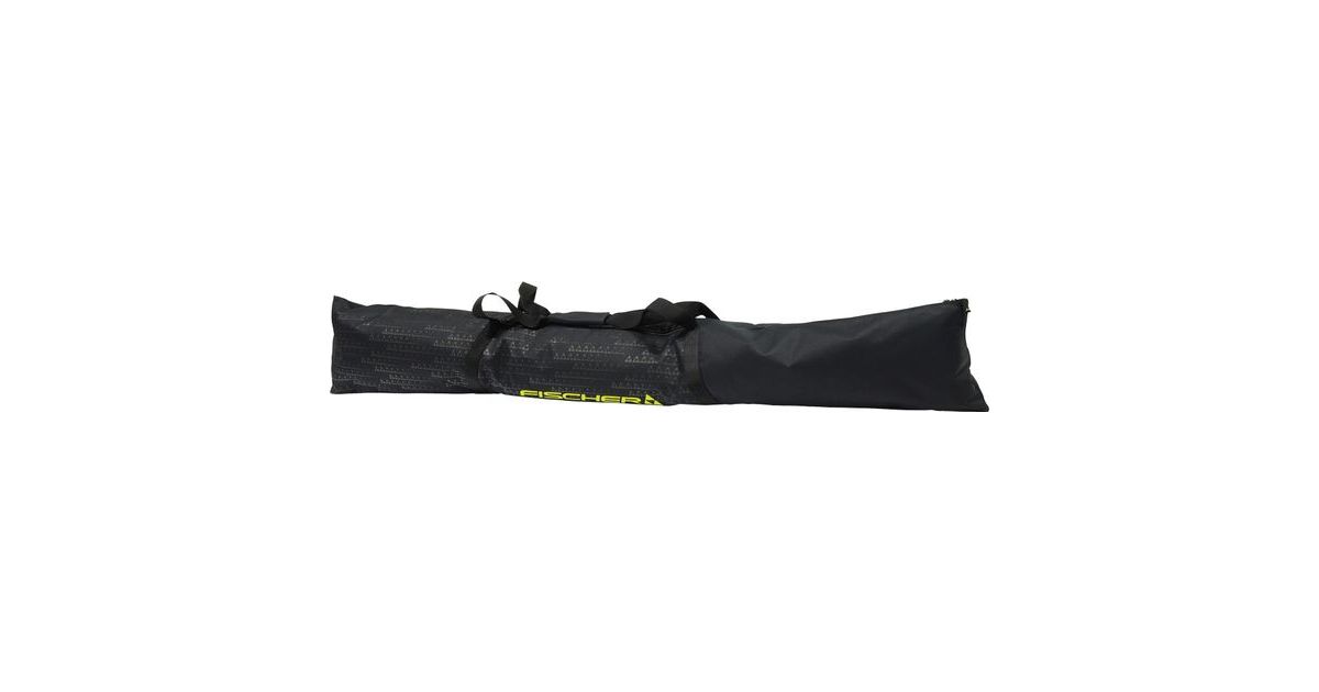 Sac De Transport Ski Fischer ECO Alpine – Housse Pliable Léger, Double Fermeture Éclair, Poignées Rembourrées, Noir/Jaune