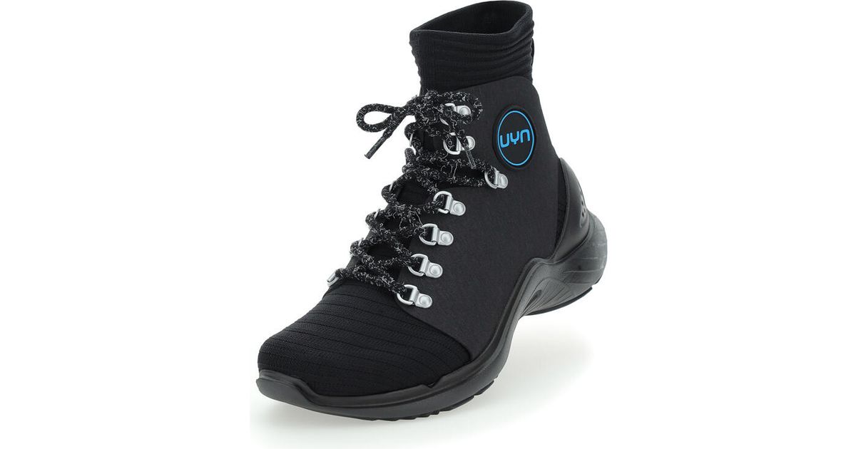 Scarpe Da Trekking Alte UYN Himalaya 6000 High Black Sole Per Donna - Impermeabili, Con Membrana, Tasselli Profondi