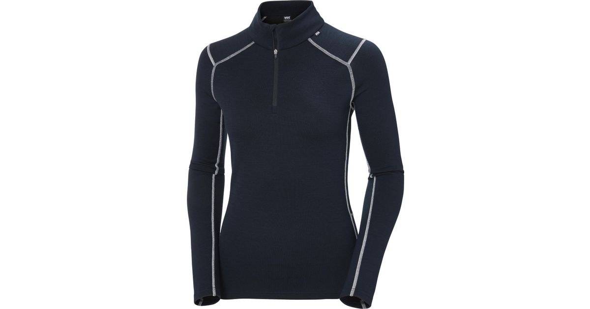 Helly Hansen - Sous-vêtement Technique LIFA Merino Femme - Mi-saison, Col 1/2 Zip - Couche De Base Laine Mérinos - 9