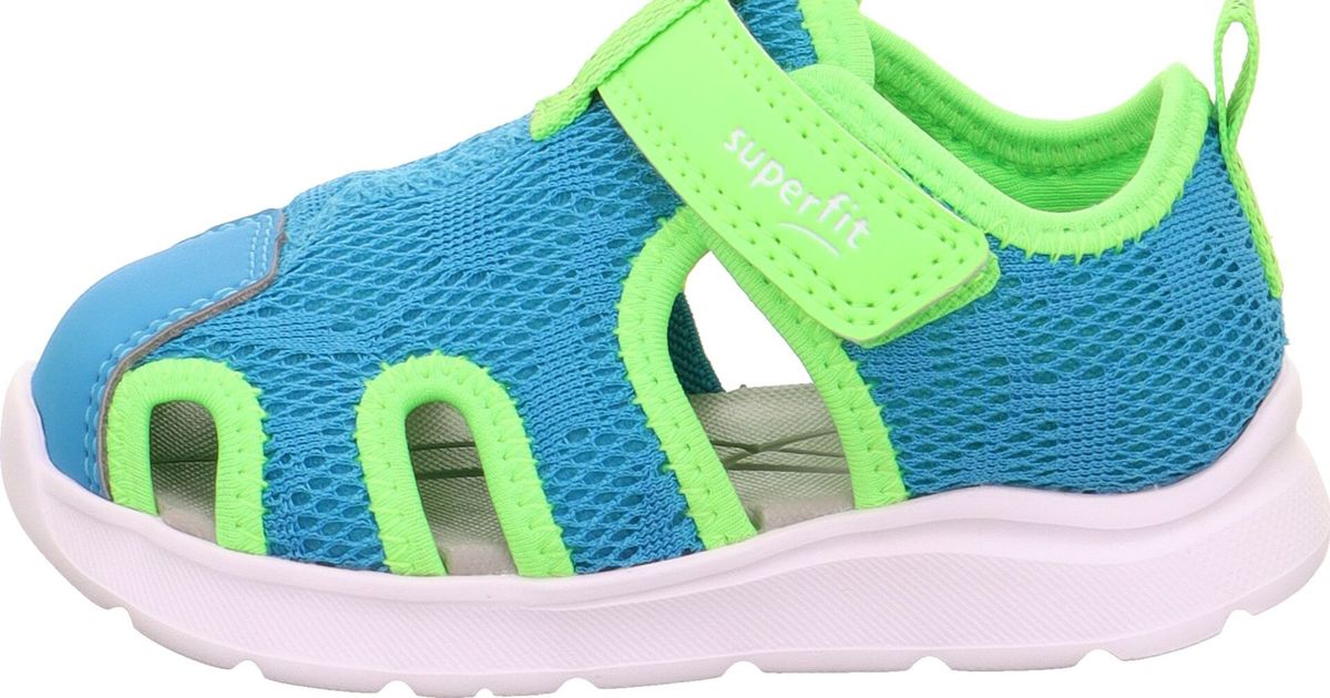 Superfit Wave sandalen voor jongens, Blauw lichtgroen 8050, 19 EU