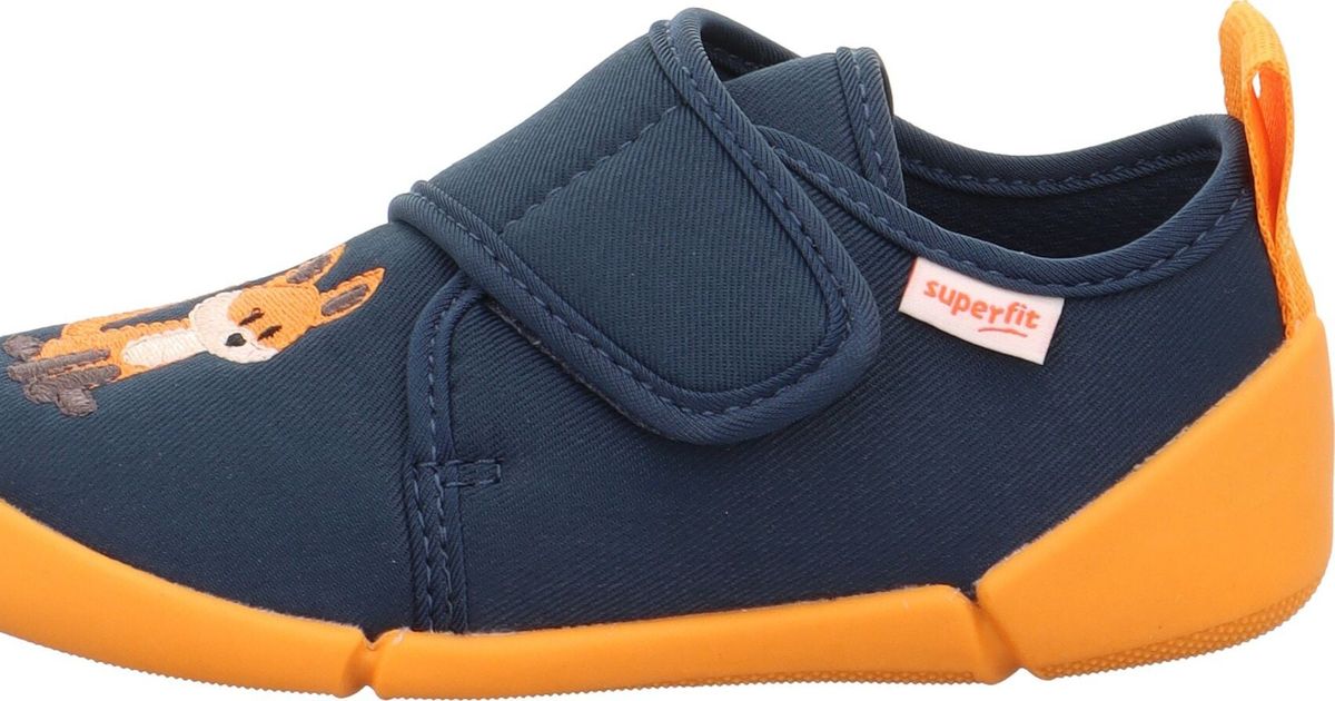 Superfit Jungen Venti 8000 Chaussons Bleu/Orange 8000 Bleu Orange