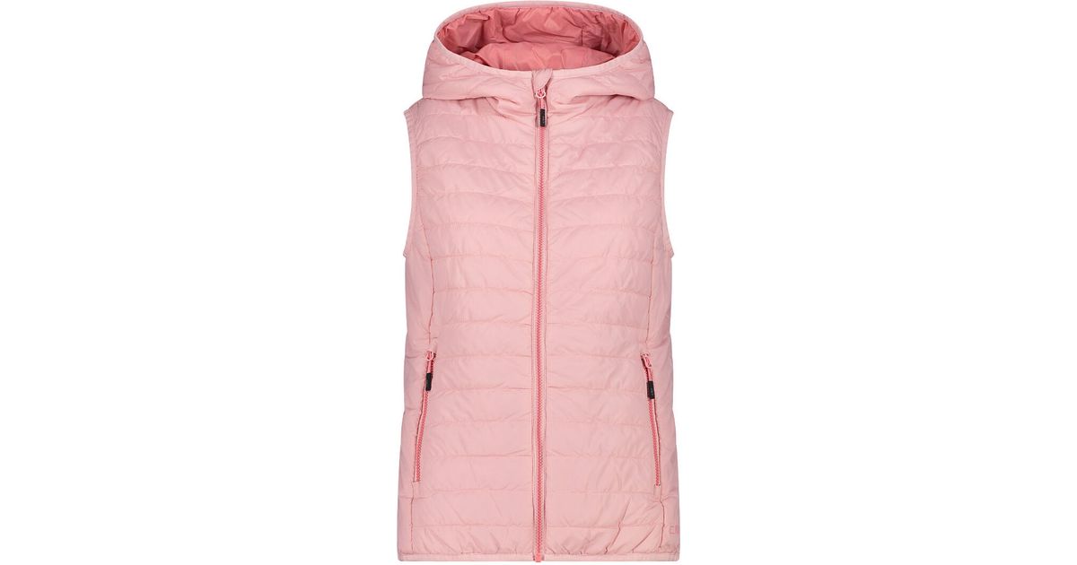 CMP Donna - Giubbotto Senza Maniche Con Cappuccio 35Z5026 - 100% Poliestere - Chiusura Cerniera - Per Outdoor E Tempo Libero
