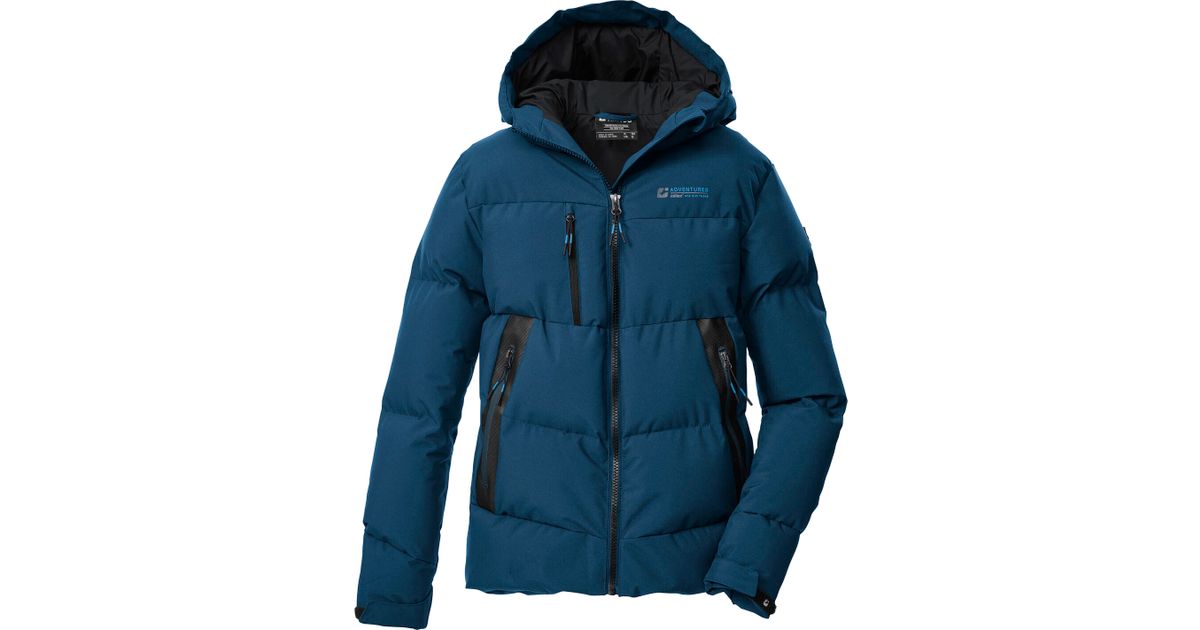 killtec jongens Gewatteerd jack/functionele jas in donslook met capuchon KOW 230 BYS QLTD JCKT, anthrazit, 140, 43514-000
