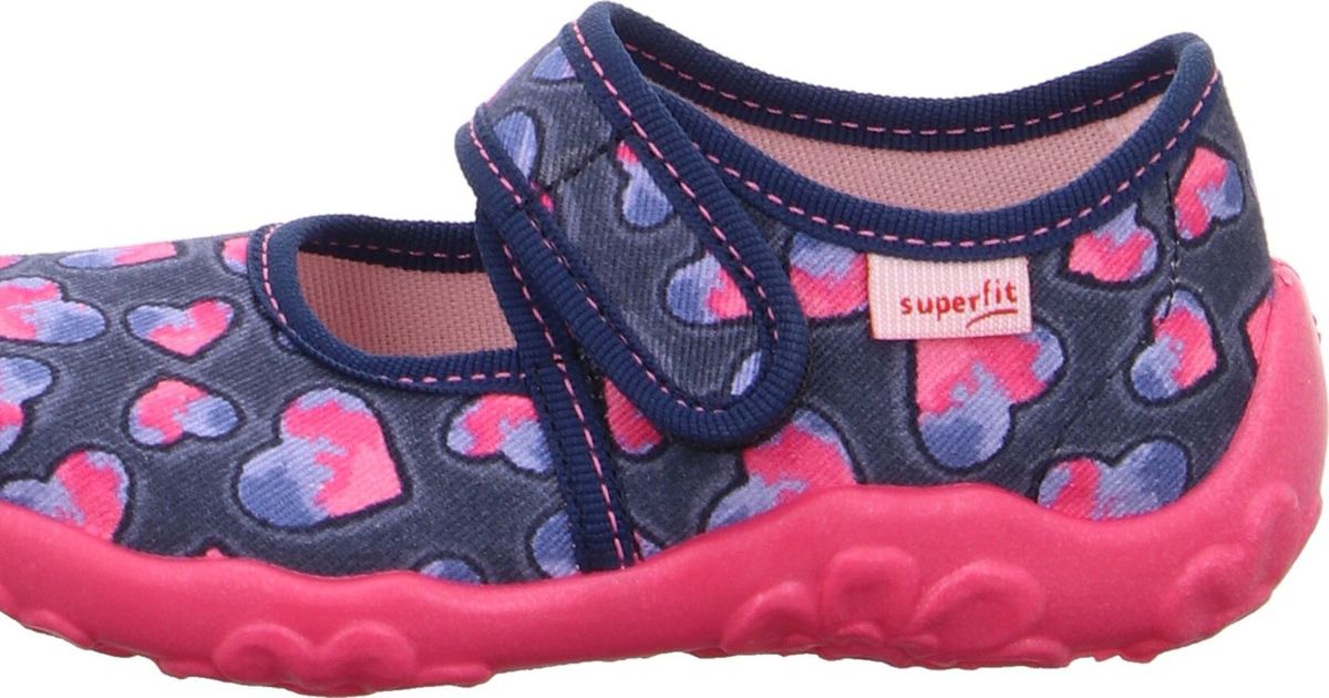 Superfit Fille Bonny - Chaussons Confortables Avec Fermeture Velcro Et Semelle Antidérapante