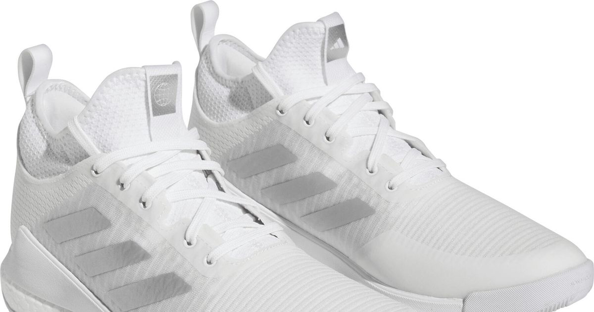 adidas gazelle silver green womens adidas Women's Crazyflight 6 Mid Volleyball Shoe White/Silver / 13
