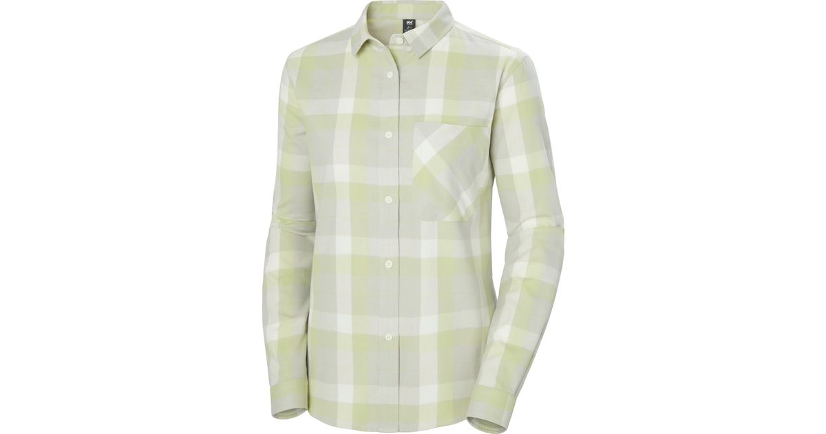 Camisa De Franela Orgánica Helly Hansen Lokka Para Hombre - Manga Larga, Algodón Cepillado Y Bolsillos Con Botones