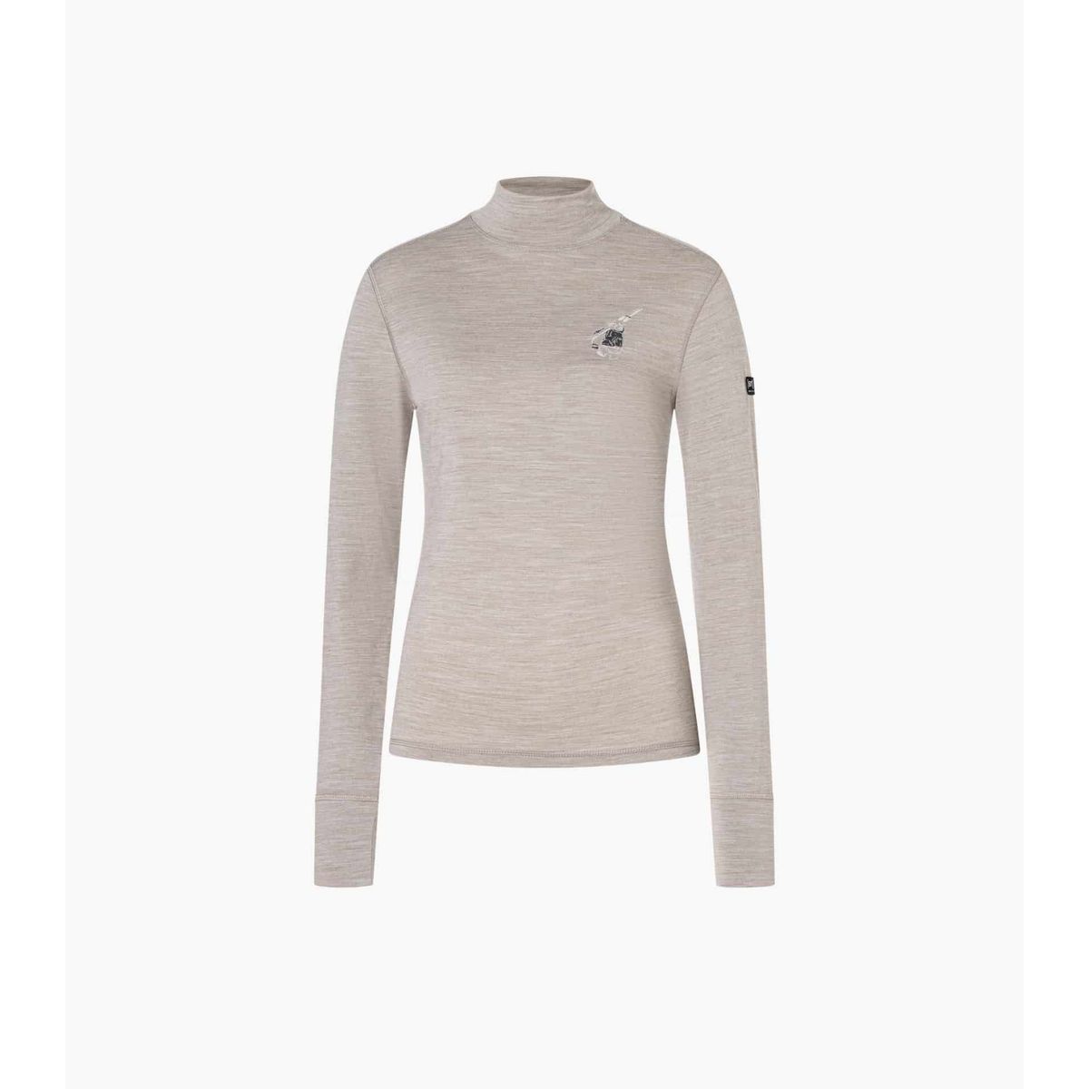 Super.Natural W TUNDRA175 Bunny Turtleneck vintage khaki melange/various (17E) XL SNW02625017EXL