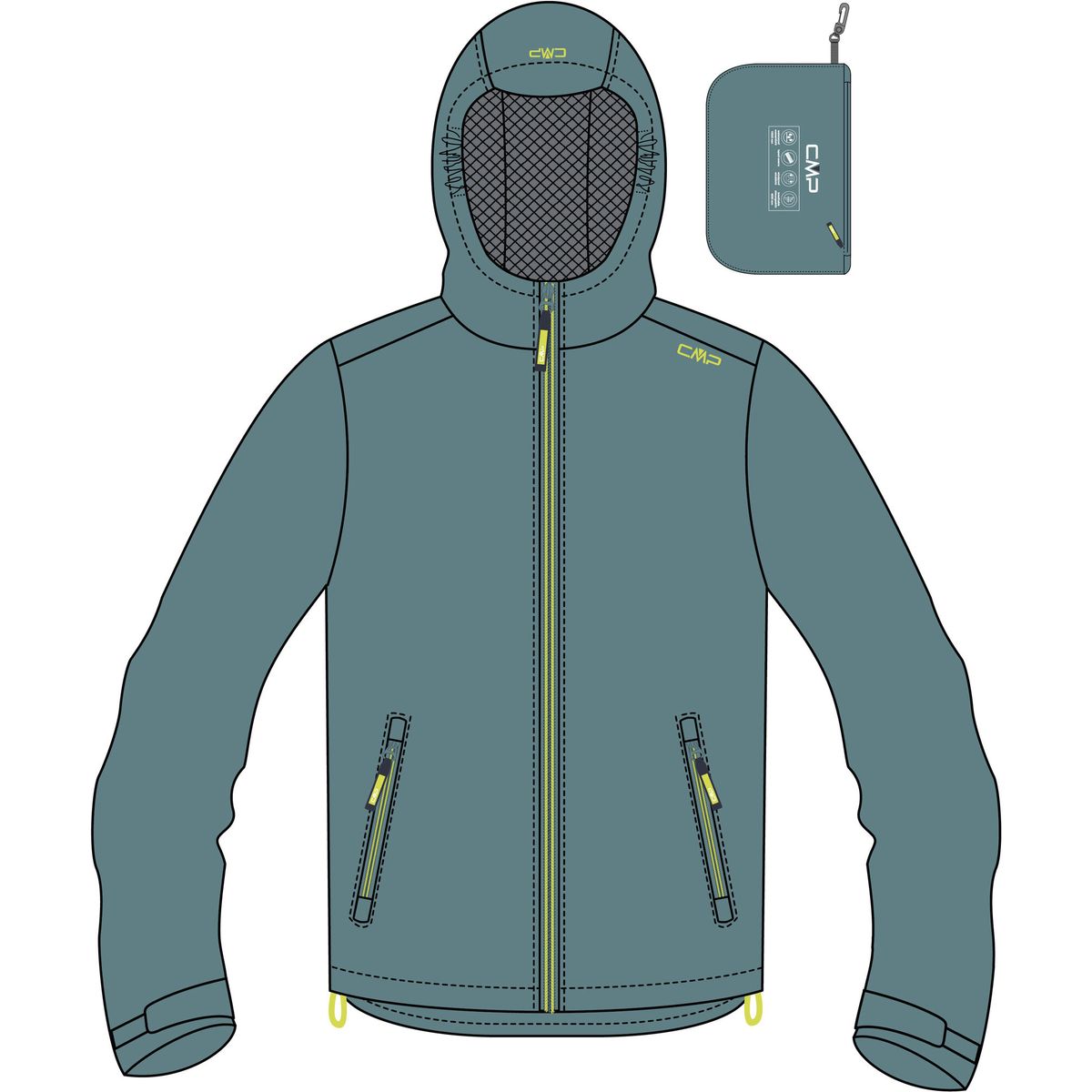 CMP KID Jacket FIX Hood lichen (E857) 104 Image