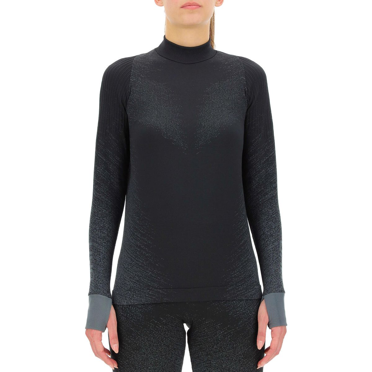 Uyn Woman Running Exceleration Shirt Long SL TURTLE Neck black/cloud (B646) XL O102125-B646-XL