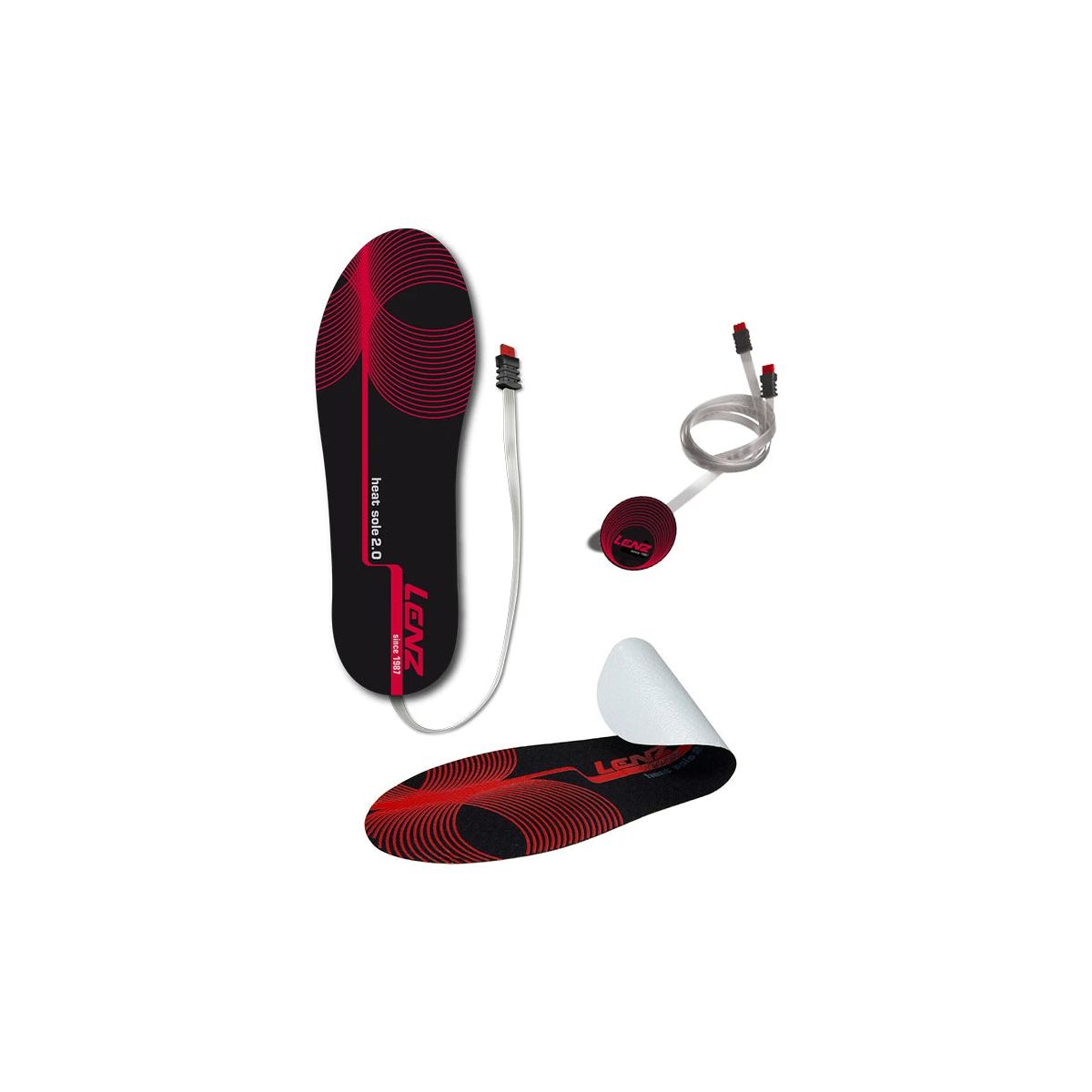 Lenz Heat Sole 2.0 (36-48) schwarz/rot zuschneidbar 1620-zuschneidbar