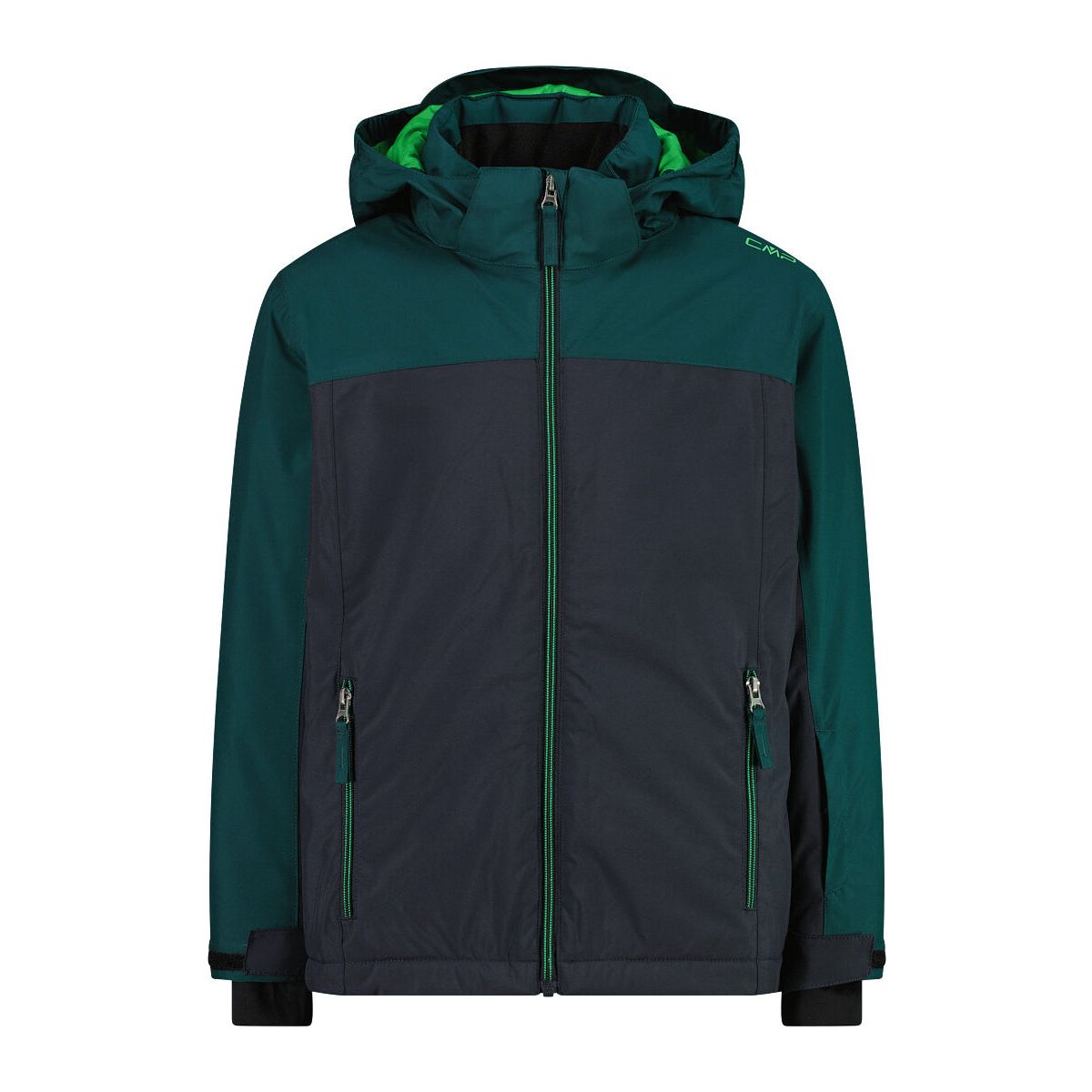 CMP KID Ski Jacket Snaps Hood antracite-alpine (02TU) 164 39W1924-02TU-164