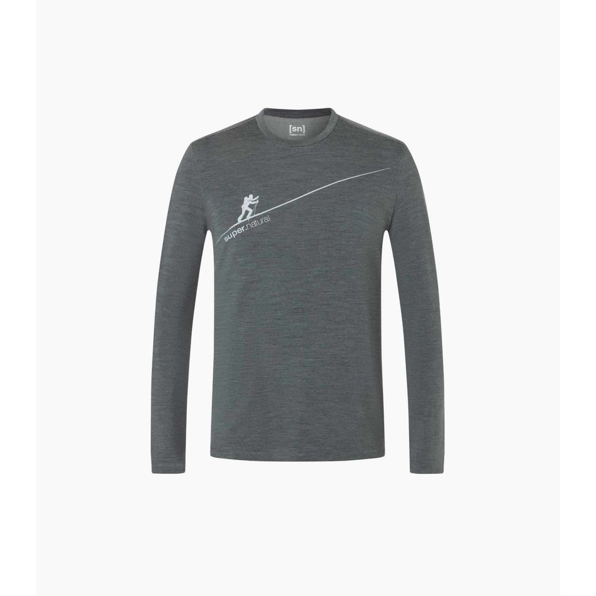 Super.Natural M Haute Route Brush LS dark shadow melange/vapor grey (99F) XXL SNM02270099FXXL