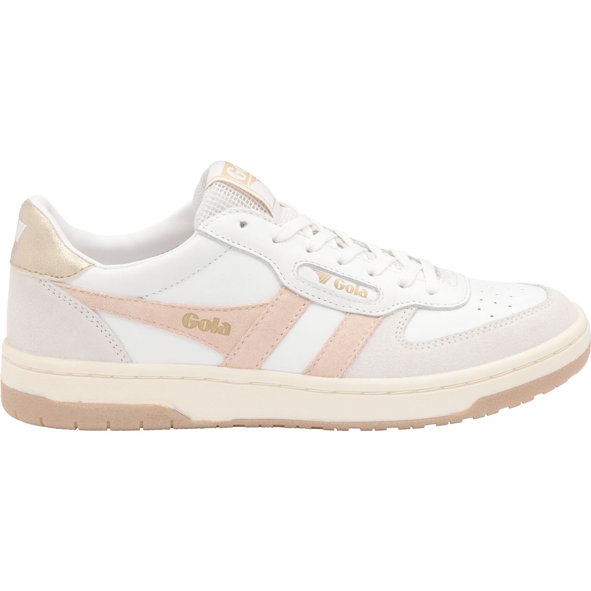 Gola Hawk Sneaker Women white/pearl pink/gold (WH) 38 CLB336-WH-38-whitepearlpinkgold