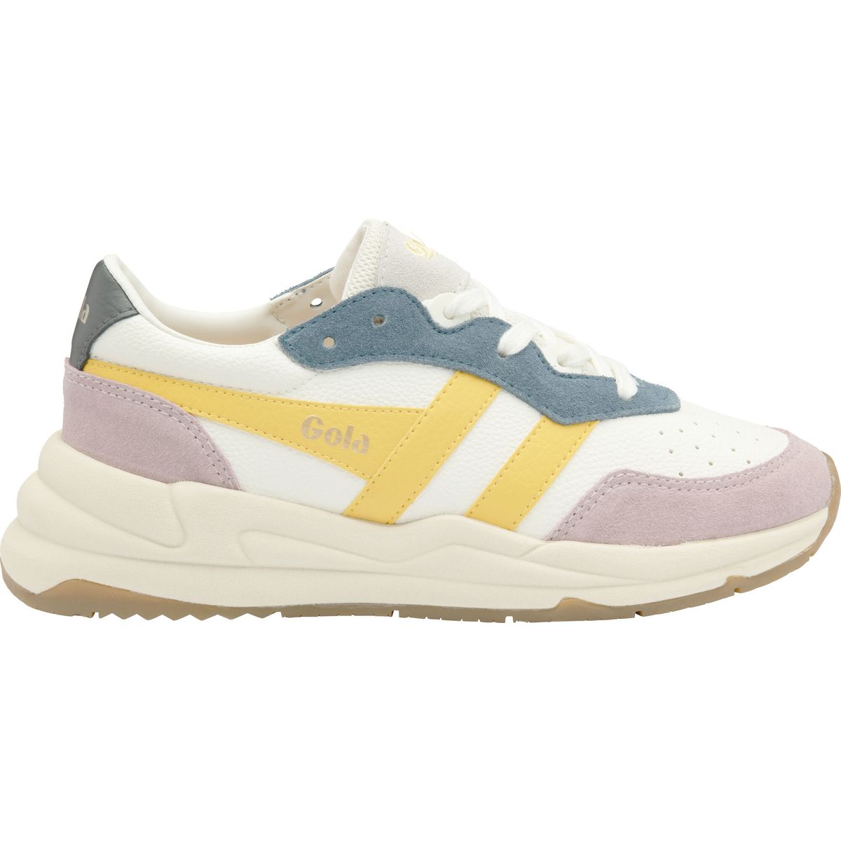 Gola Saturn Quadrant Sneaker Women off white/pastel pink/sun (WK) 9 CLB521-WK-9-offwhitepastelpinksun