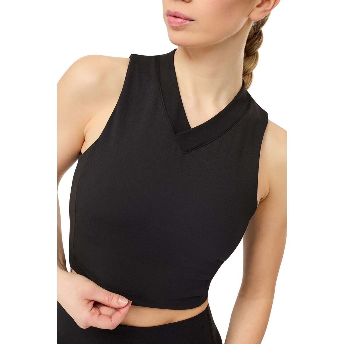 Mandala Cropped V-neck black XS TO58JE55-Cropped-V-Neck-black-XS