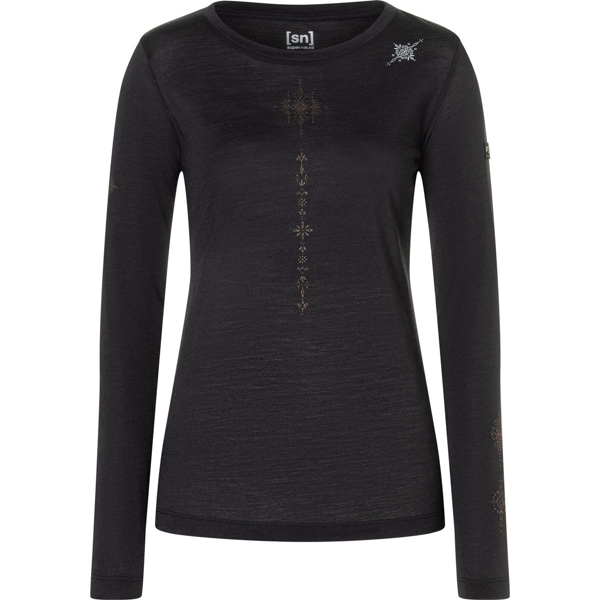 Super.Natural W Yoga Hodgepodge LS jet black/feather grey/copper (49H) M SNWP0409549HM