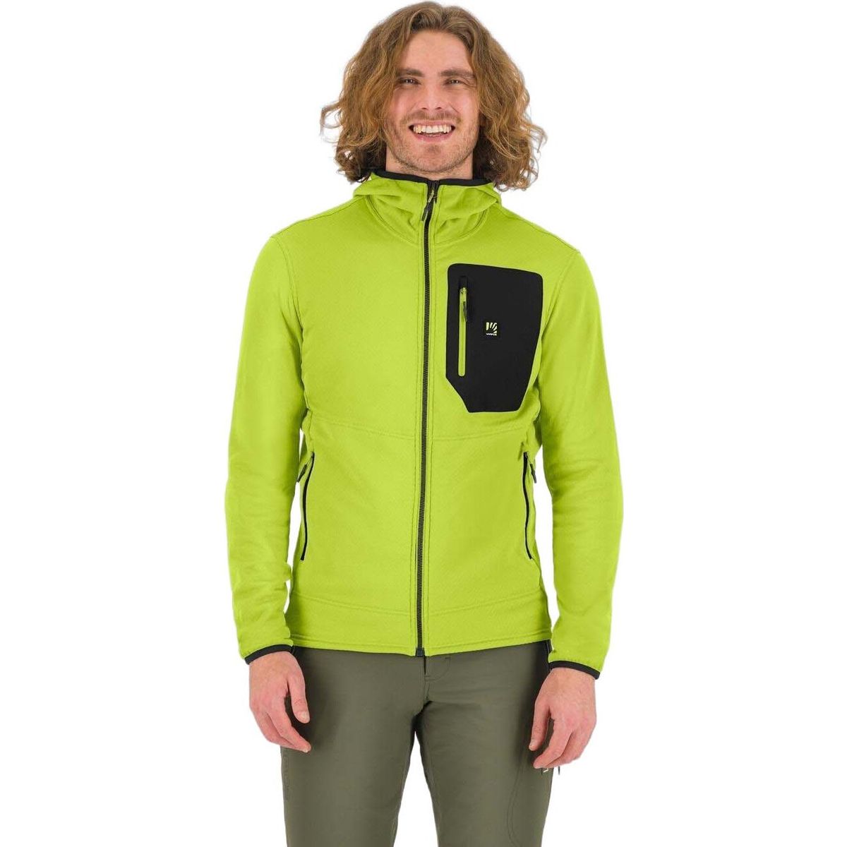 Karpos Antermoia Hoodie Fleece acid lime/black (038) XL 2531094-038-XL
