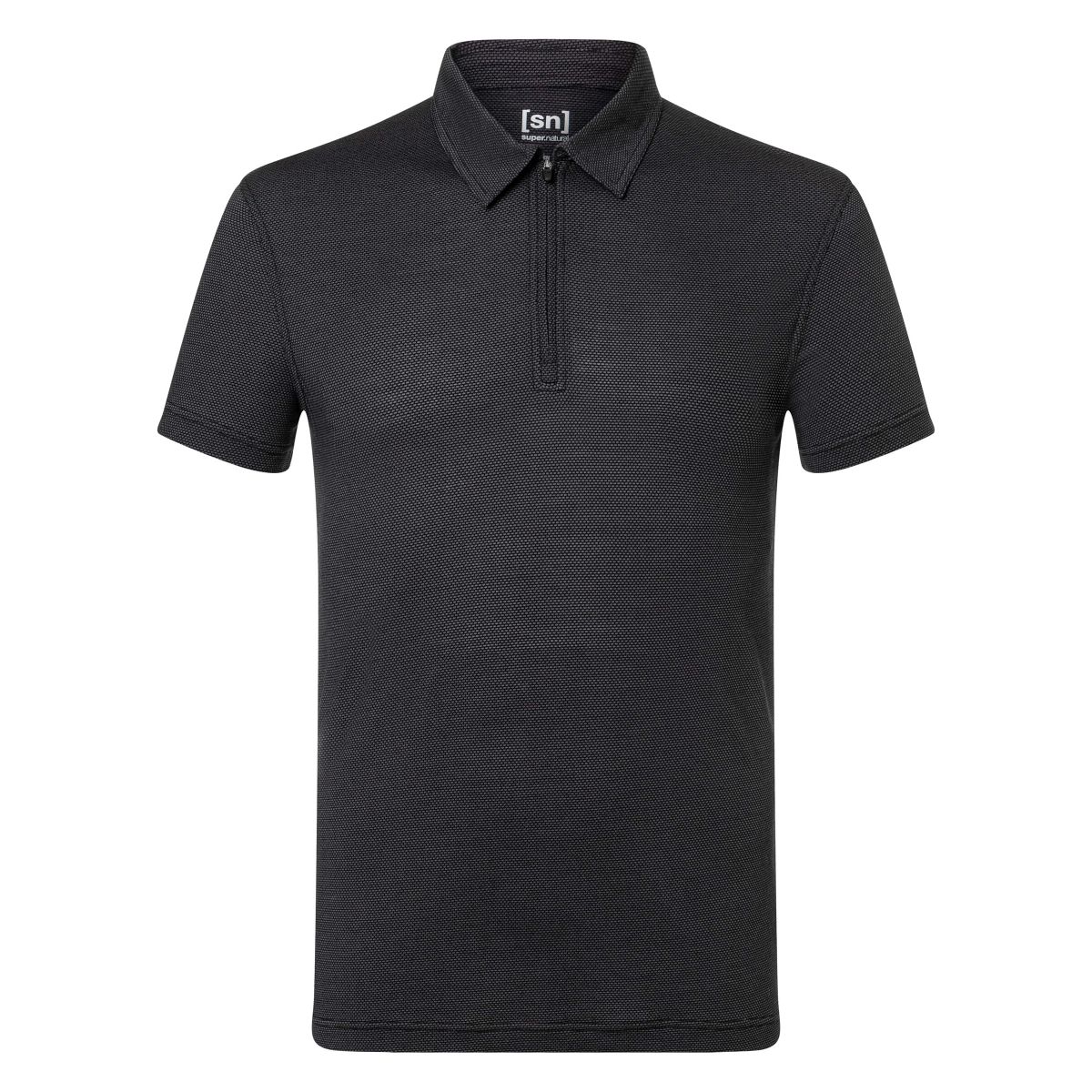 Super.Natural M Light Air Zip Polo jet black (872) XXL SNM023280872XXL