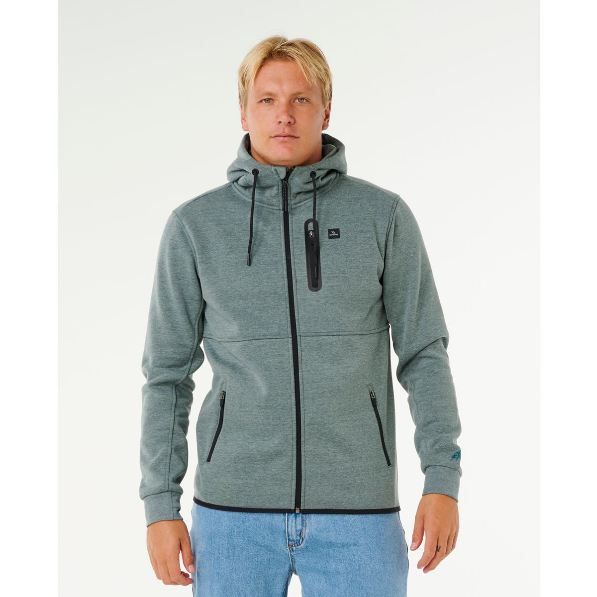 RipCurl Anti Series Departed Zip Thru moss (0102) S CFEDB9-0102-S