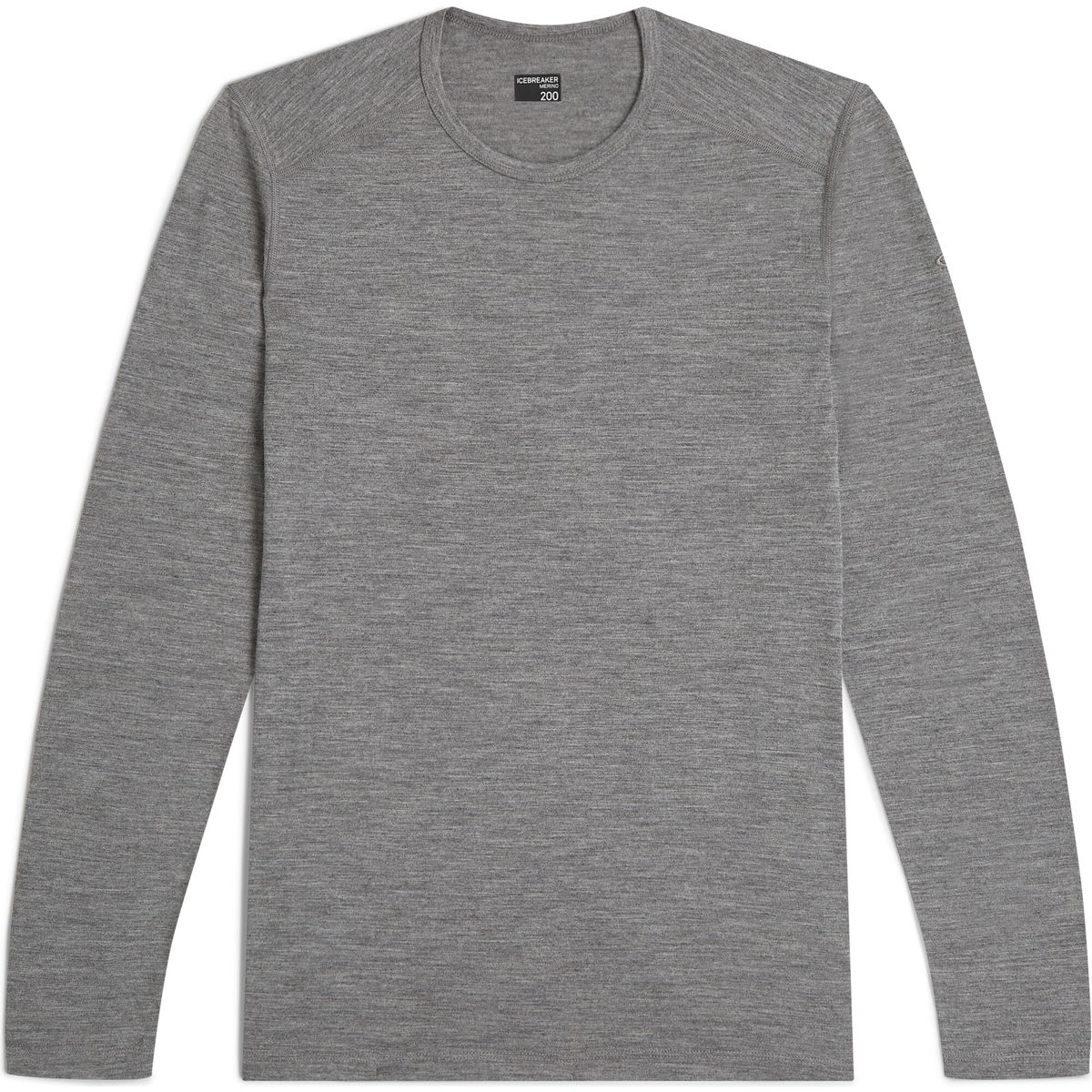 Icebreaker M 200 Oasis Long Sleeve Crewe gritstone hthr-013 (013) S 104365013-S