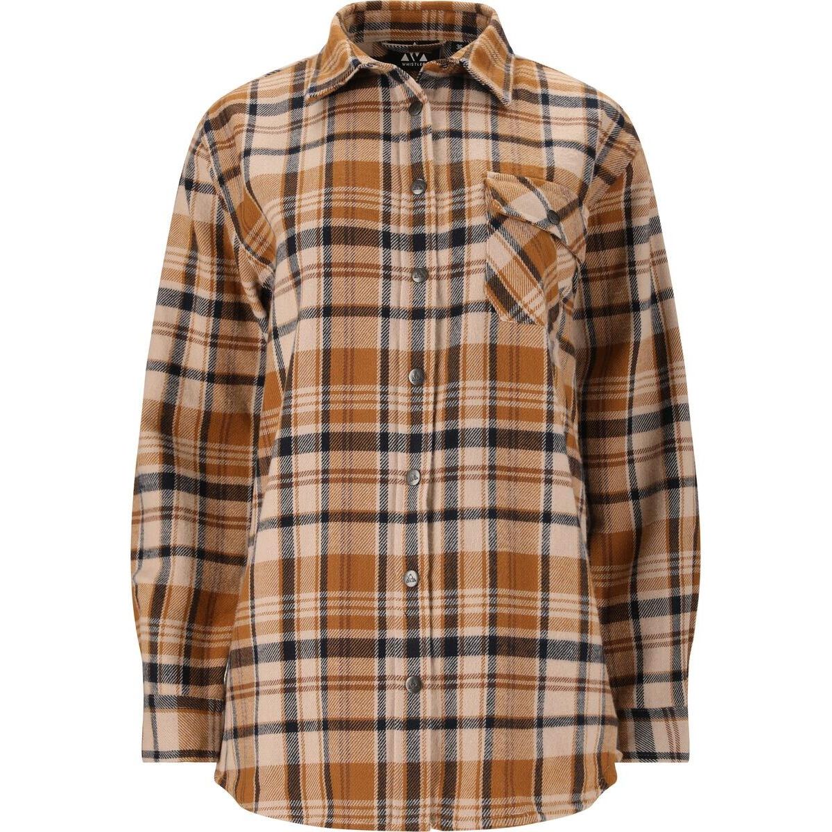 Whistler Wolfhard W Checked Fleece Shirt simply taupe (1136) 44 W233289-1136-44