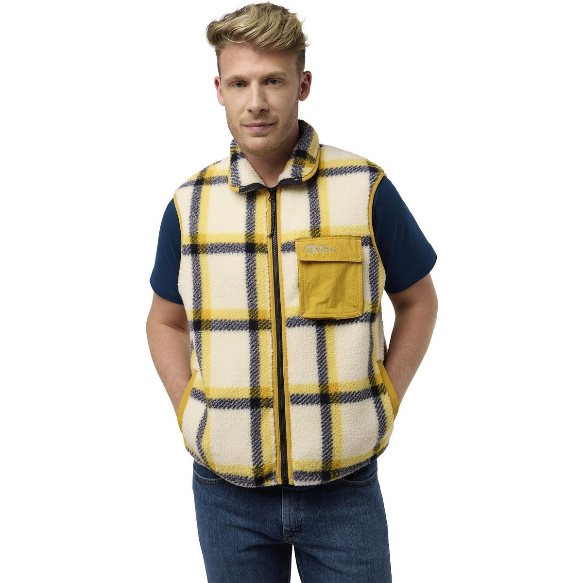 Jack Wolfskin Felslicht Check Vest M panna cotta (A0028) XL A60061_A0028_A12