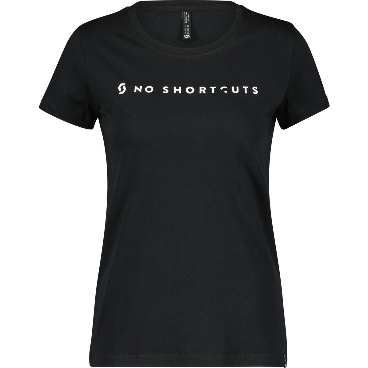 Scott Tee W's No Shortcuts SS black (0001) XS