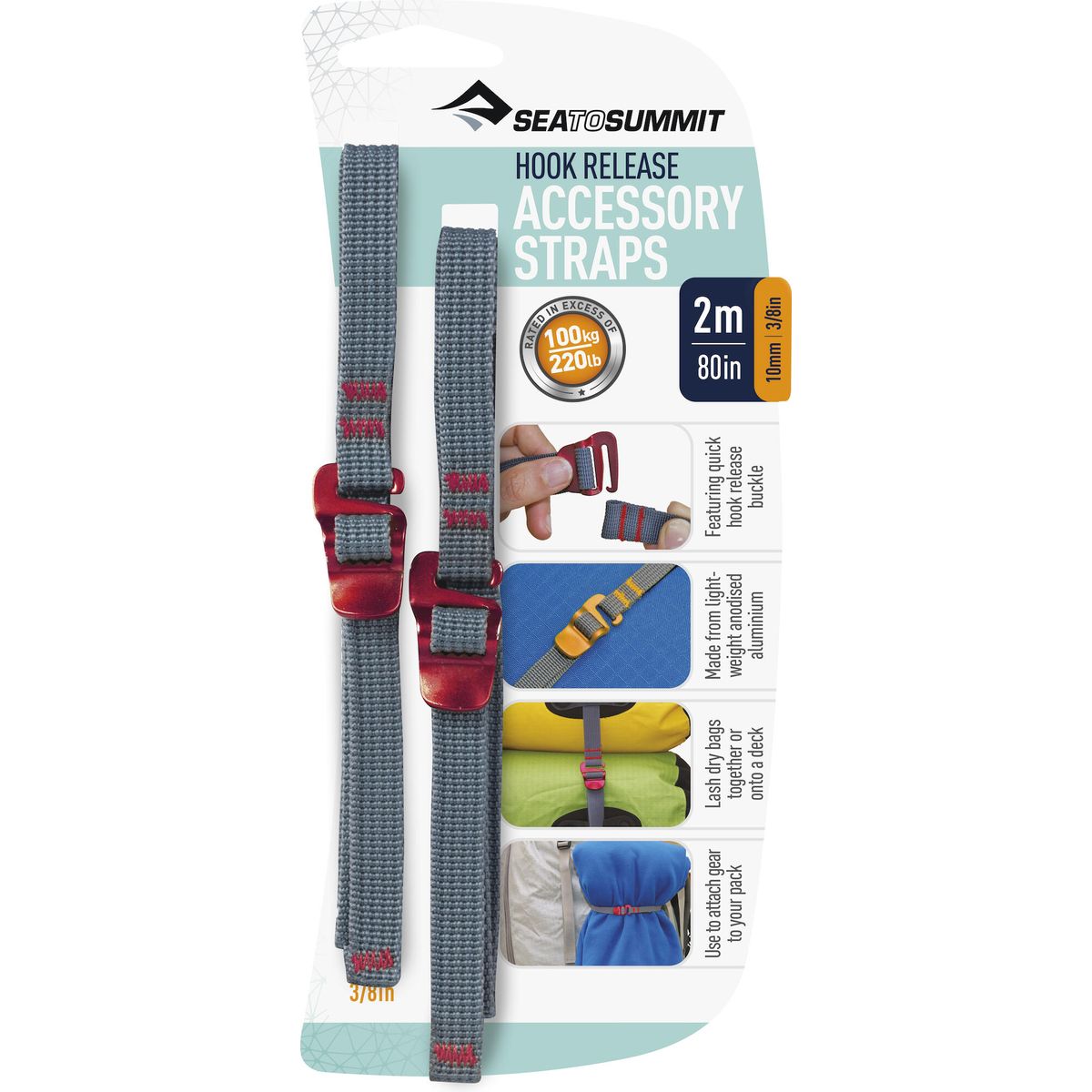 Sea to Summit Hook Release Accessory Strap red 2.0m ATDASH102.0