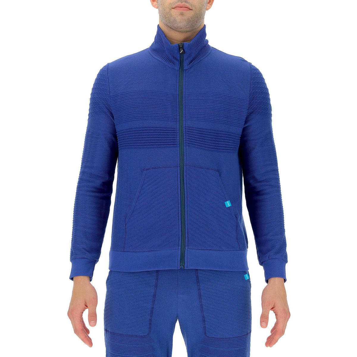 Uyn MAN Natural Training OW Full Zip Shirt Long SL_ blue dephts (K488) M O101994-K488-M