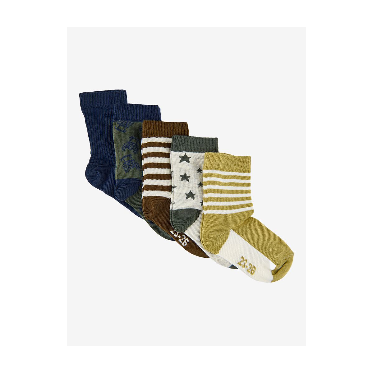 Minymo Sock w. Pattern (5-pack) thrush (287) 15\18 5079-287-15\18