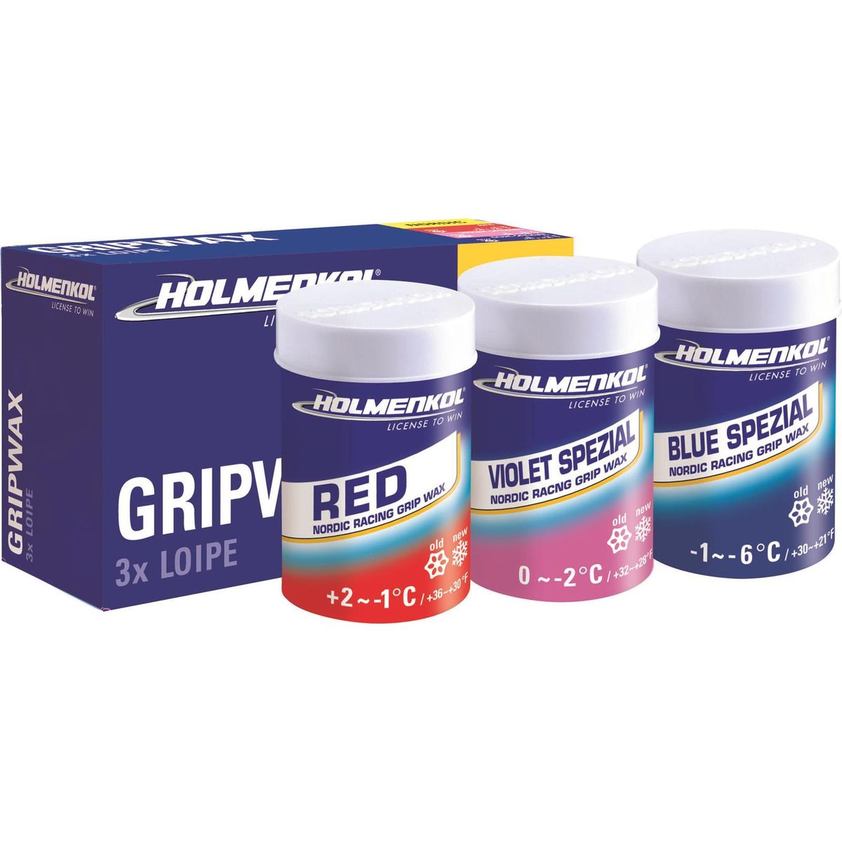 Holmenkol 3 x Loipe Grip Wax  3x45g 24222