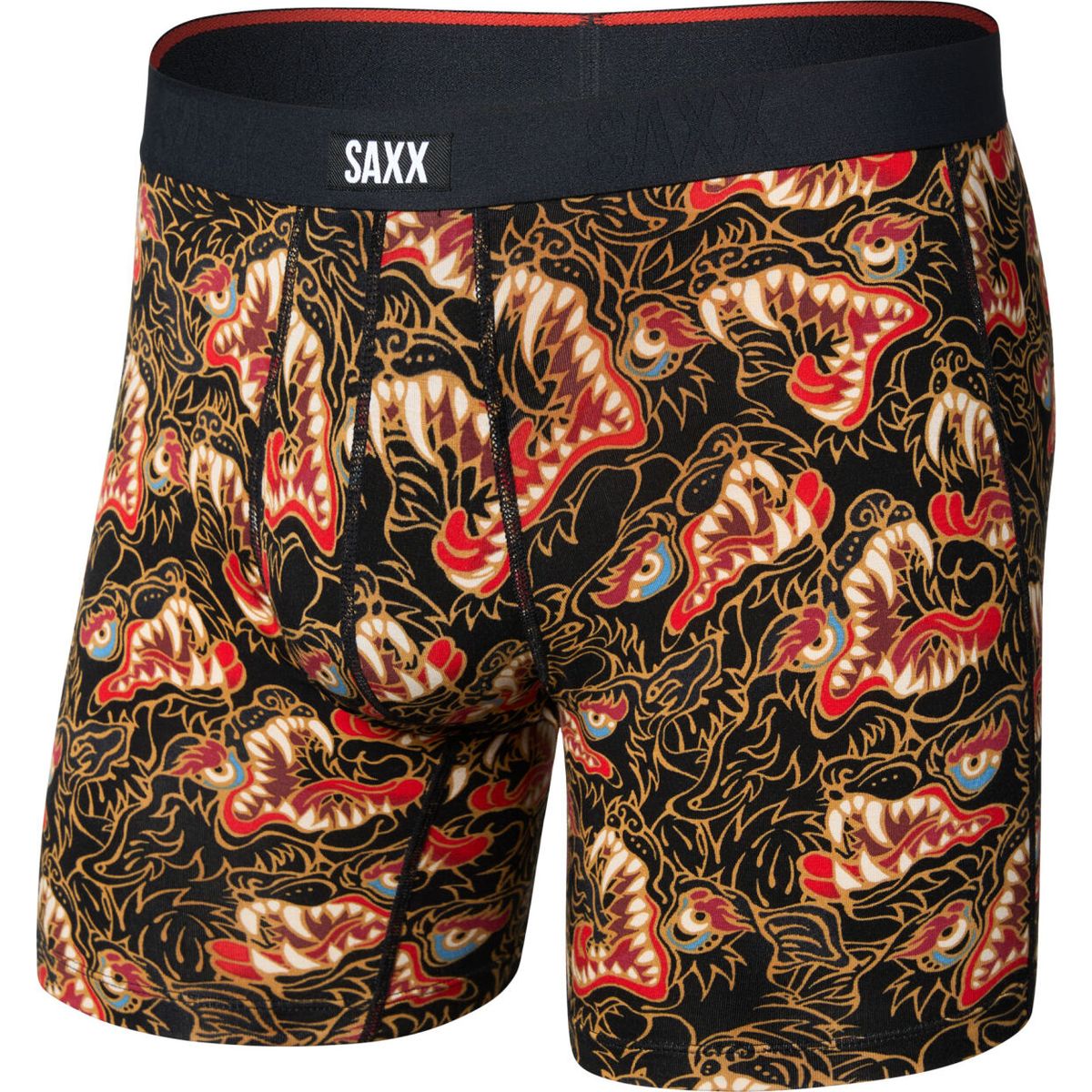 Saxx Vibe Xtra Soft Comfort Boxer Brief FLY howl- black (HLB) XL Image