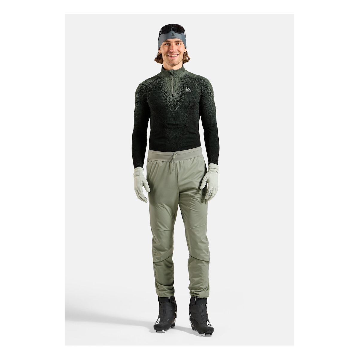 Odlo The Zeroweight Pro Warm Windproof Cross-country Pants shadow (10876) M 622722-10876-M