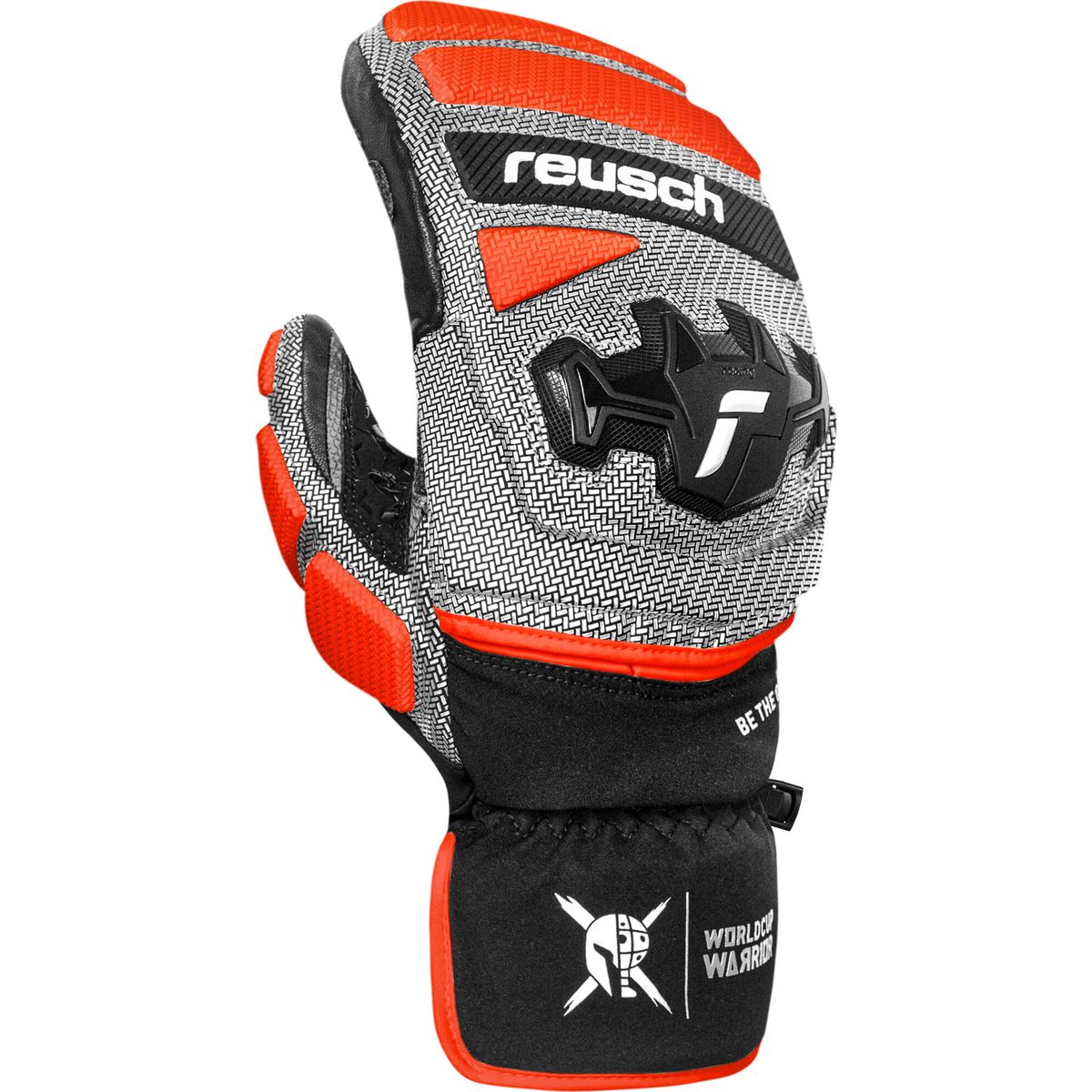 Reusch Worldcup Warrior GS Mitten black / silver / fluo red (7588) 9 6511411-7588-9