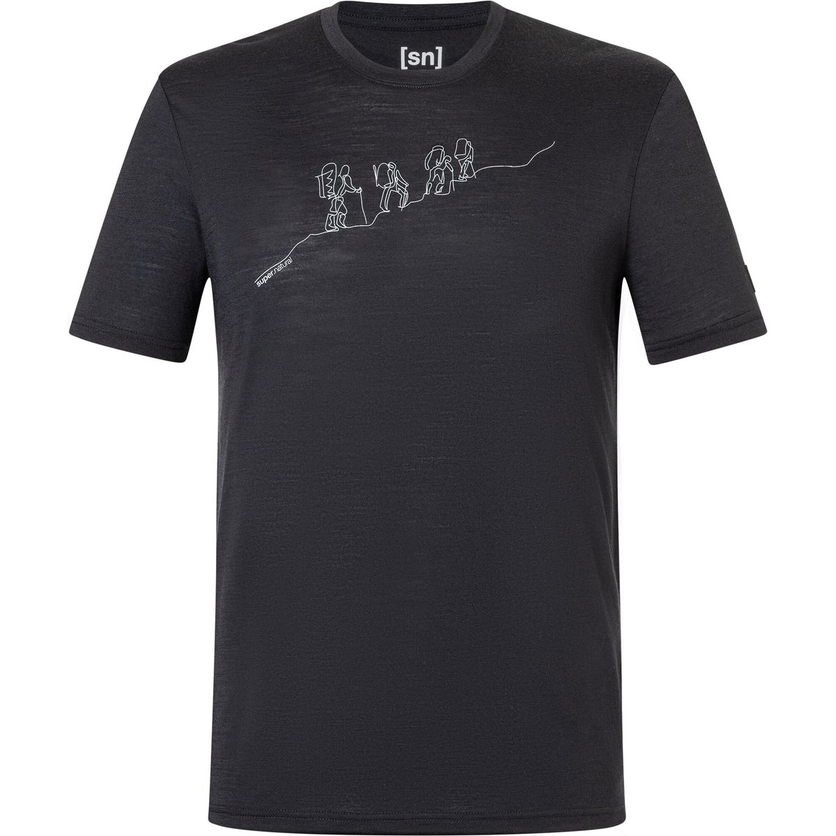 Super.Natural M Hiking Tee jet black/vapor grey (S15) M SNMP01034S15M