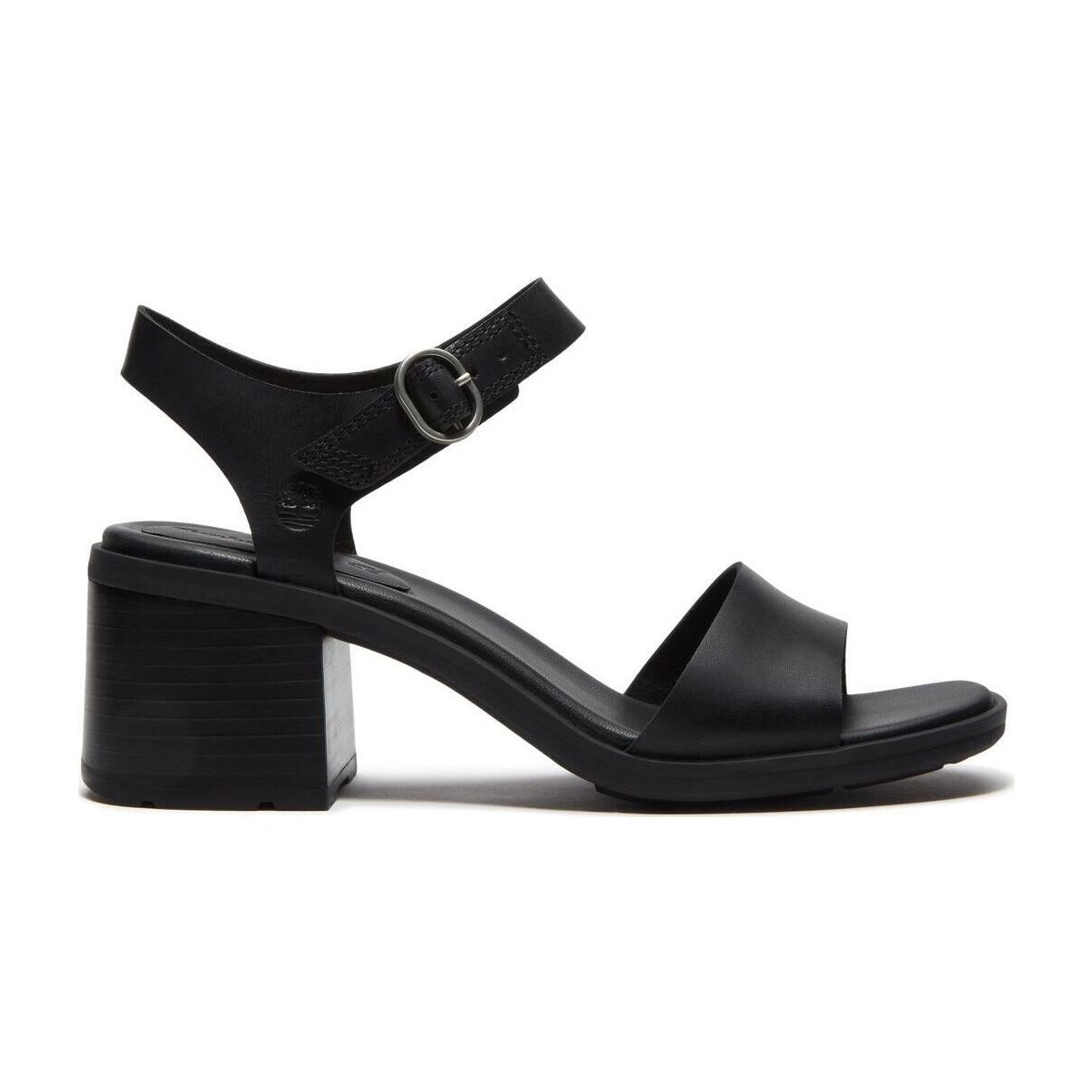 Timberland Womens Backstrap Sandal blk full grain 7.5 Wide Fit TB0A5ND1W021-7.5-Wide Fit