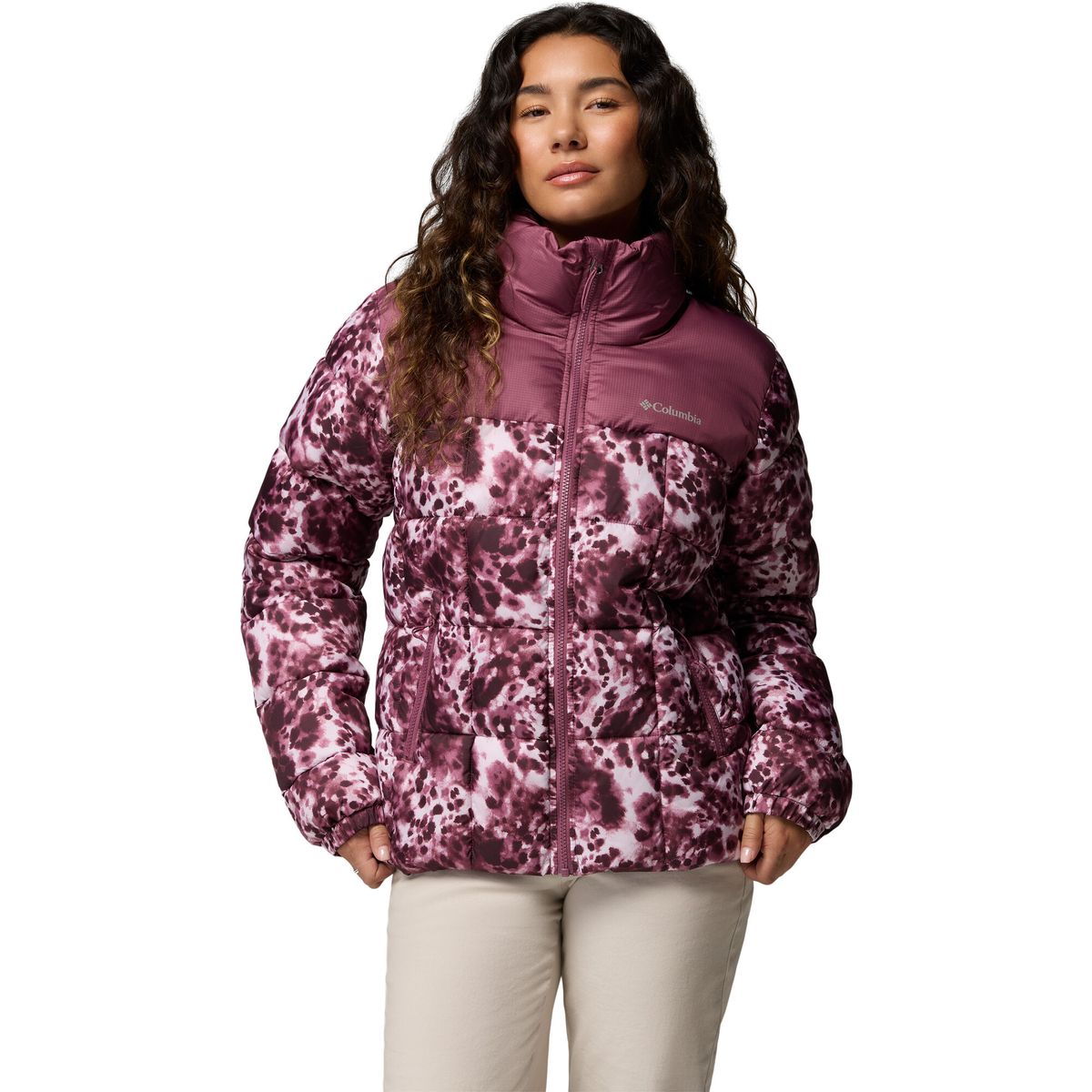 Columbia Women's Puffect III Printed Puffer Jacket antique mauve dyecamo, antique mauve (551) L Image
