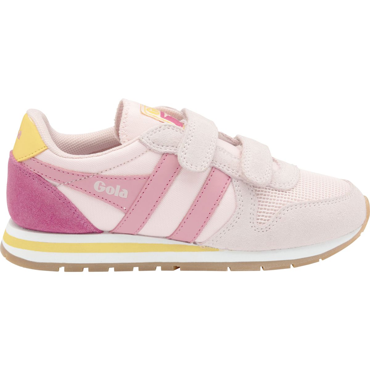 Gola Daytona Strap Sneaker Kids chalk pink/fluro pink/sun (KK) 8 CKA159-KK-8-chalkpinkfluropinksun