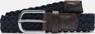 Mens 35MM Braided Belt With Leather Details