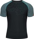 Kurzarm-shirt Merino Innergebirg Schwarz/Schiefergrau