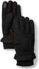 Leather Glove With Rib Knit