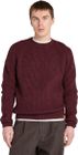 Mens Chunky Yarn Crewneck Sweater