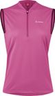 Women Bike Sleeveless Shirt Half Zip Plain