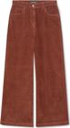 Womens Corduroy Wide-leg Pants