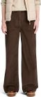 Womens Washed Corduroy Wide-leg Pants