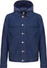 Jacket With Detachable Hood Made BY Denim-effect Gabardine