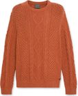 Mens Cable Cotton Blend Crew Neck Sweater