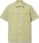 Mens Cotton Linen Short Sleeve Utility Overshirt